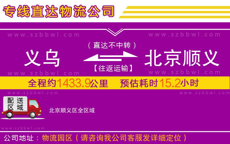 義烏到北京順義區(qū)物流專線