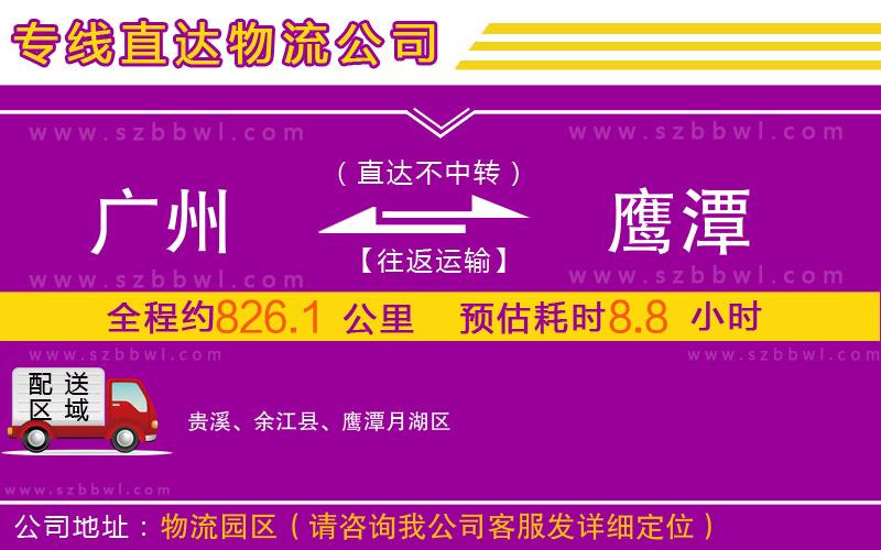 廣州到鷹潭物流公司