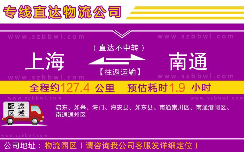 上海到南通物流專線