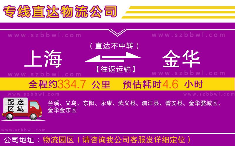 上海到金華物流公司