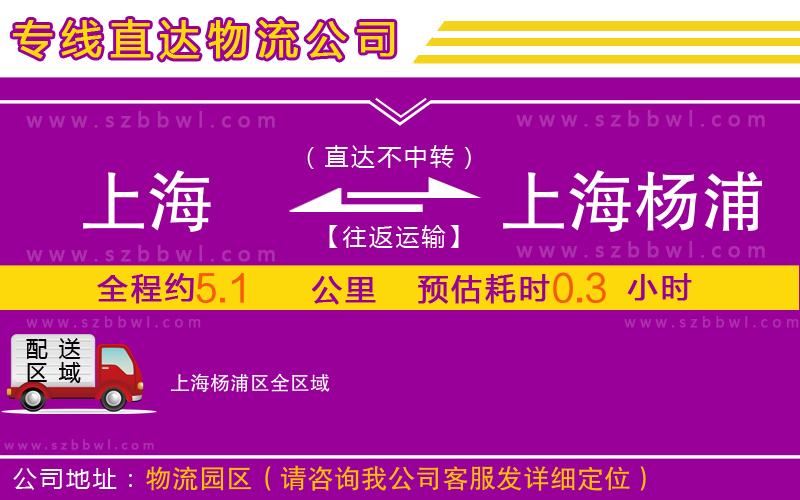 上海到上海楊浦區(qū)物流公司