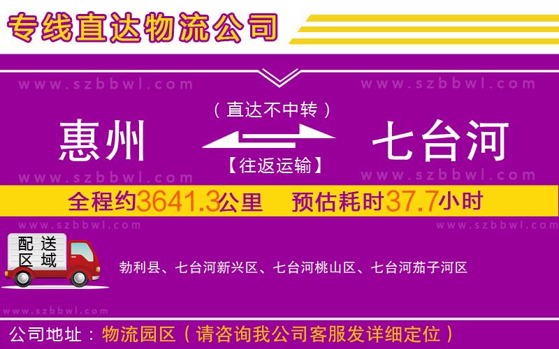 惠州到七臺河物流專線