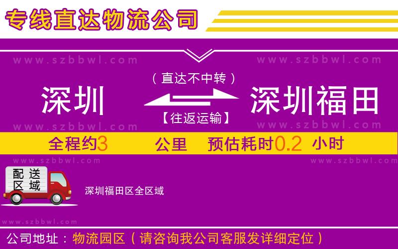 深圳到深圳福田區(qū)物流公司