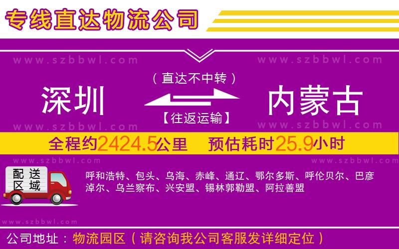 深圳到內(nèi)蒙古物流專線