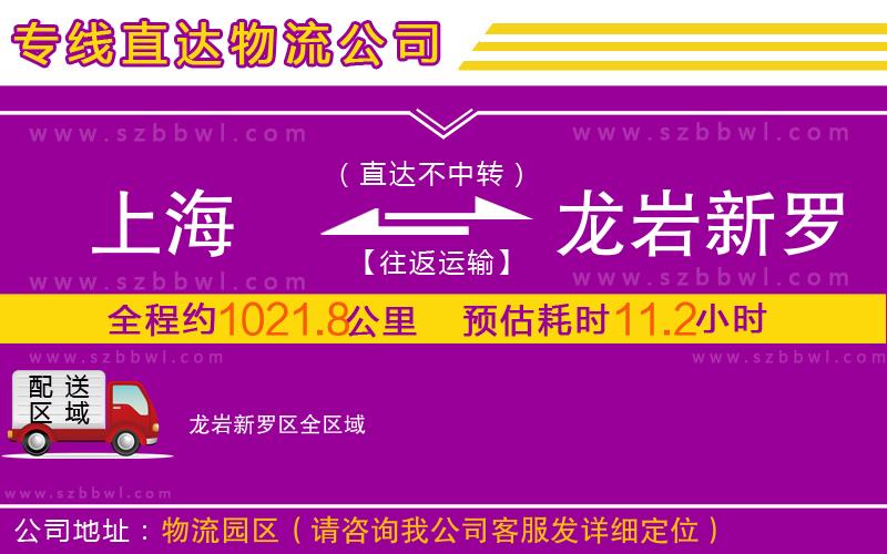 上海到龍巖新羅區(qū)物流公司