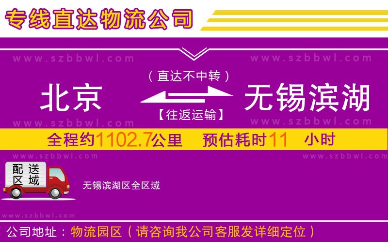 北京到無(wú)錫濱湖區(qū)物流公司