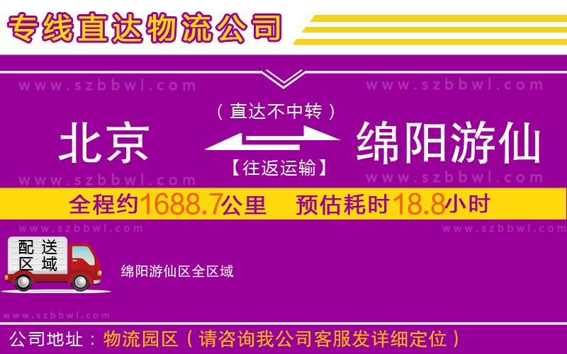 北京到綿陽游仙區(qū)物流公司