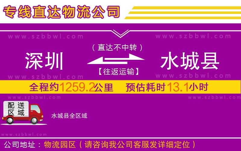 深圳到水城縣物流專線