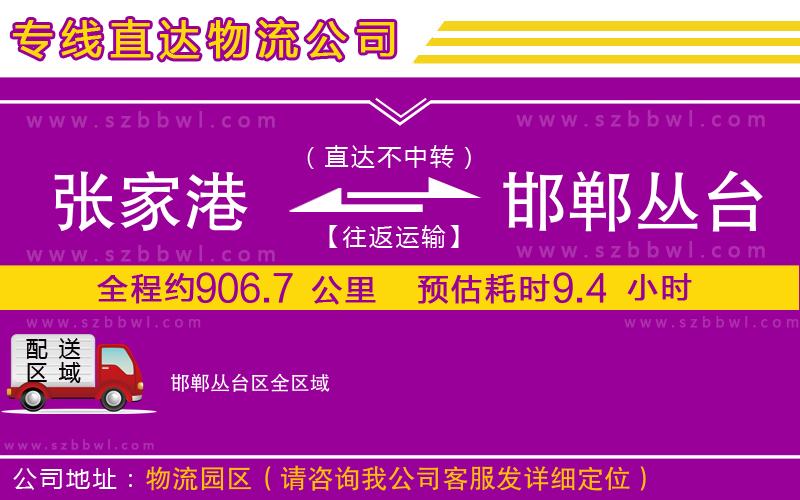 張家港到邯鄲叢臺區(qū)貨運(yùn)專線